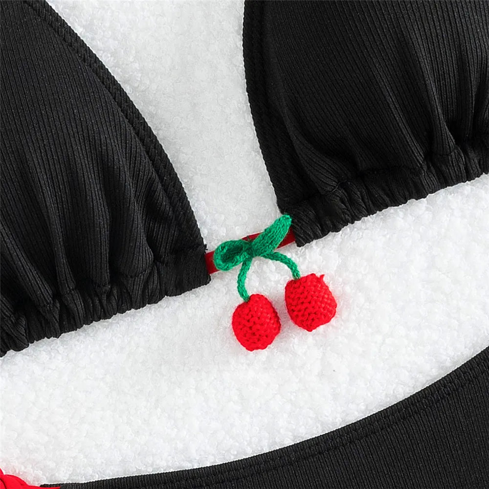 Bikini string ficelle rouge tanga push-up noir ou blanc Cerise - GUAPPAA