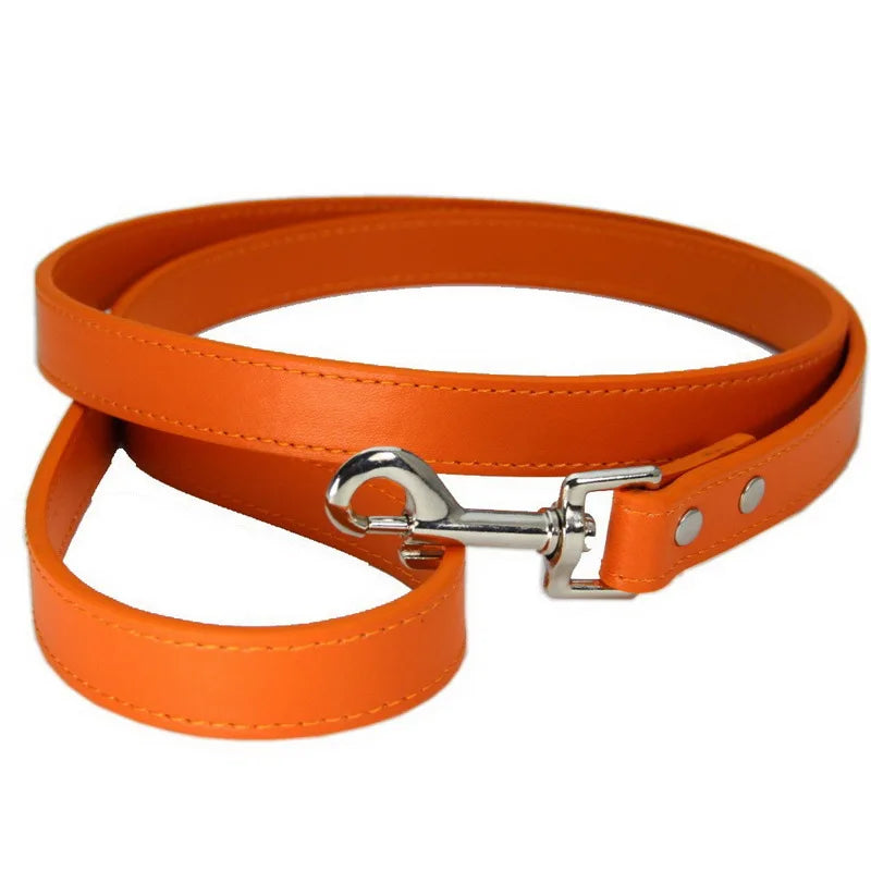 Sexy Leather Traction Lead Leash Rope Collars Strap Chains Choker Men Women Cosplay Props Bundle Belt Hauling Cable - GUAPPAA
