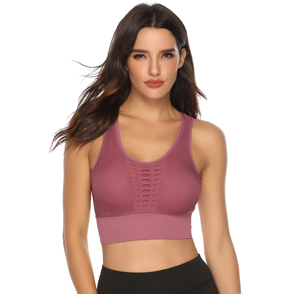 Haut crop-top de sport dos aéré pour femme Extrême - GUAPPAA