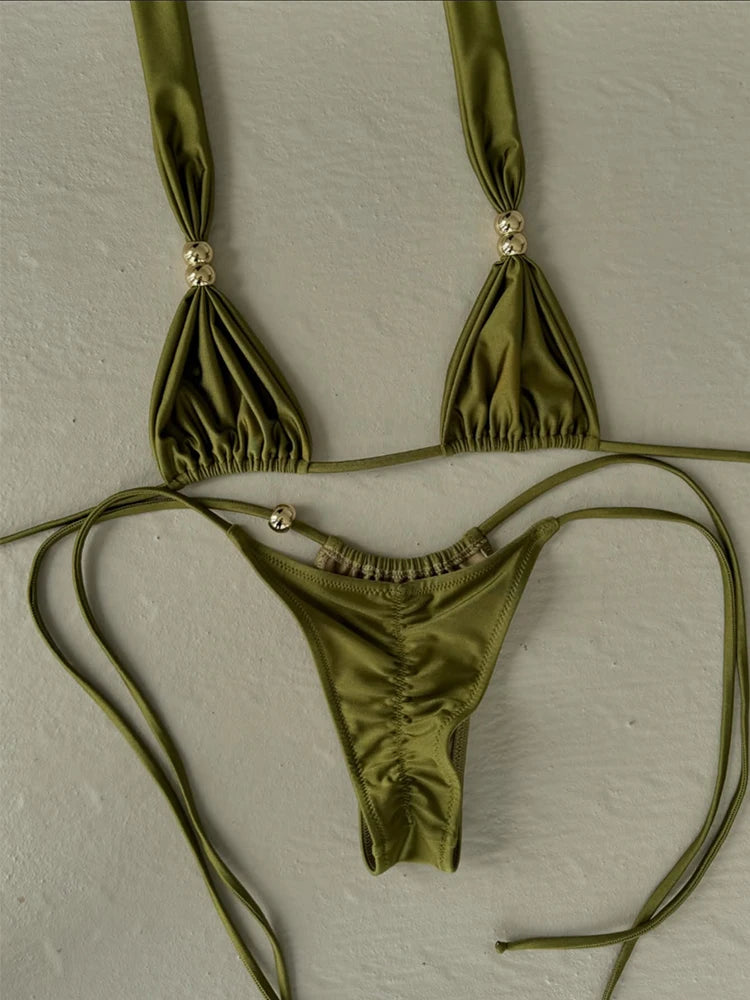 Micro bikini brésilien taille basse Dénia