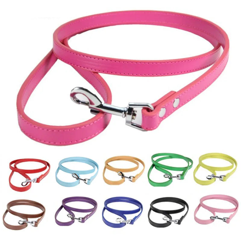 Sexy Leather Traction Lead Leash Rope Collars Strap Chains Choker Men Women Cosplay Props Bundle Belt Hauling Cable - GUAPPAA