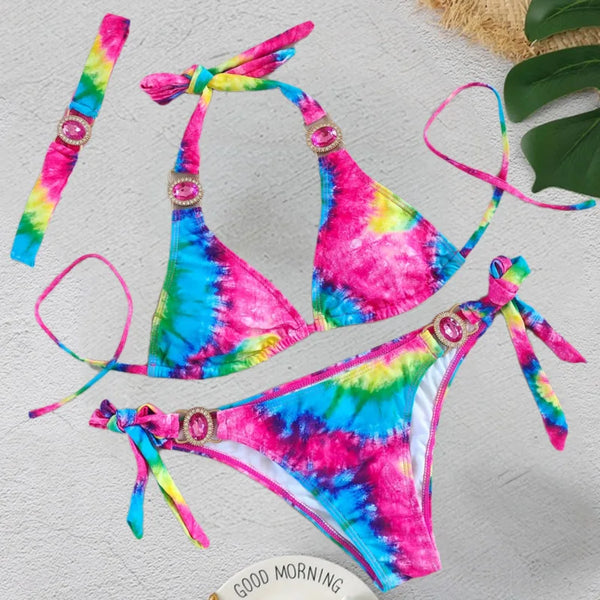 Bikini tanga multicolore sexy Selfiegraphie