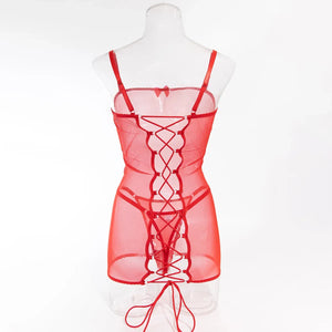Robe lingerie sexy transparente avec string Voilage - GUAPPAA