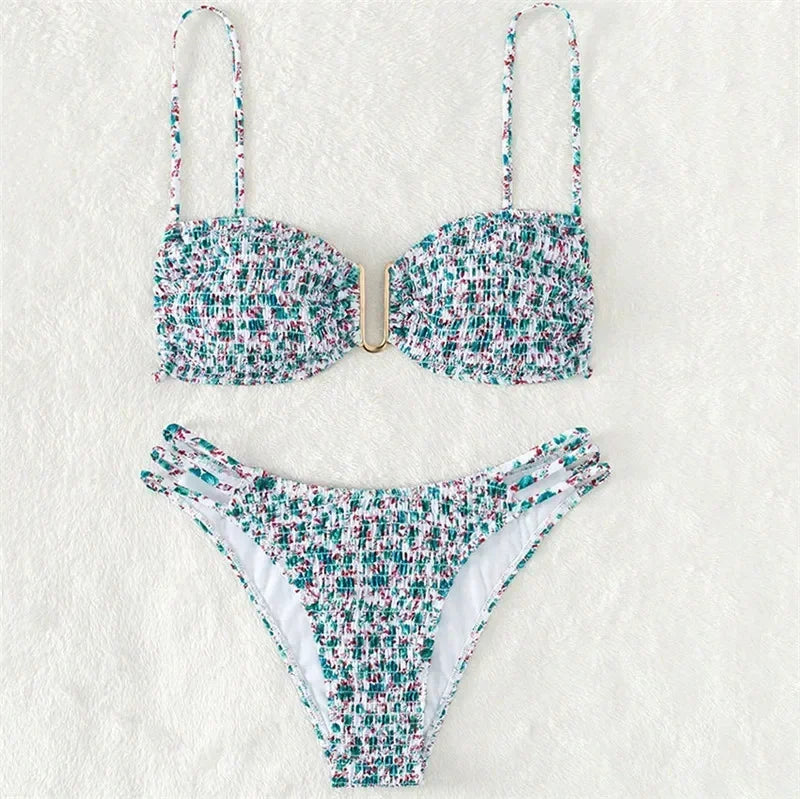 Maillot de bain échancré deux pièces push-up Soledad - GUAPPAA