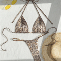 Bikini triangle texturé jaune Valencia Solaire