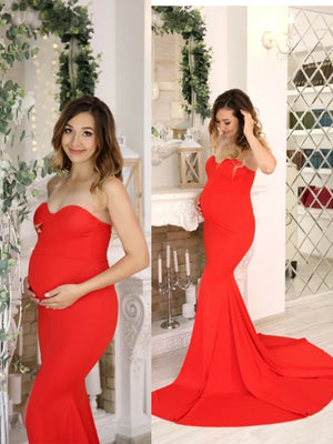 Robe longue fendue à traîne sans bretelles Illusion - GUAPPAA