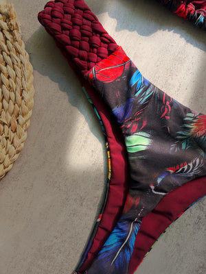 Détail du motif imprimé RT2519 du micro bikini L’Éclat Nomade