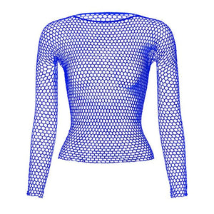Crop-top résille sexy à manches longues Extasia - GUAPPAA