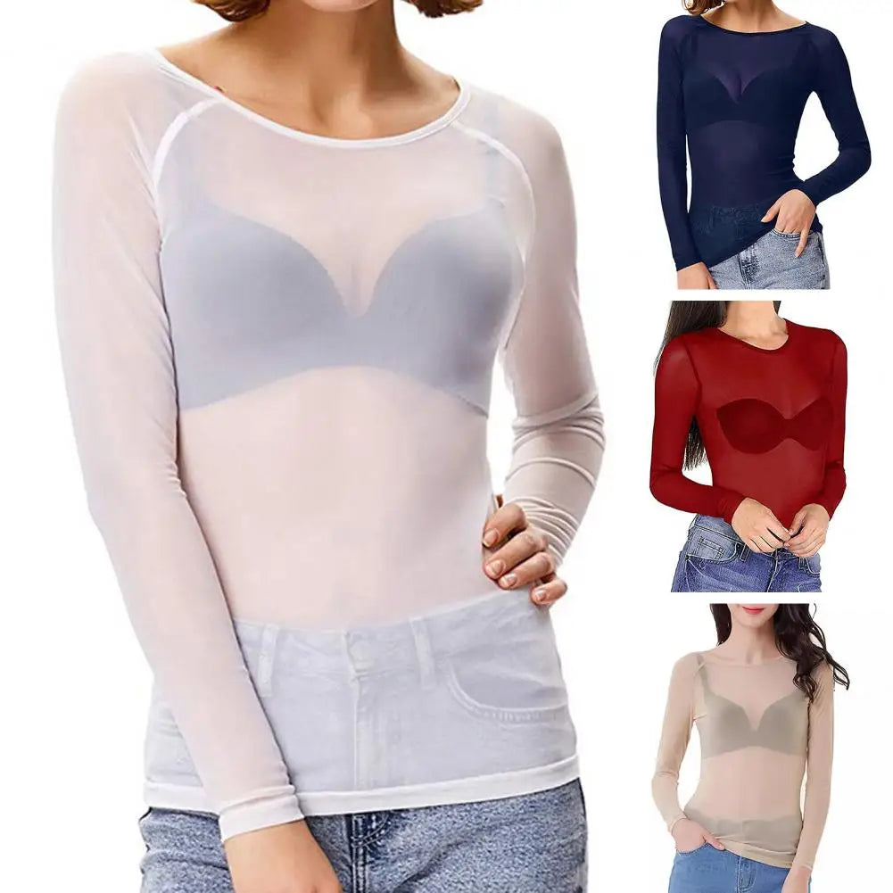 Pull fin transparent mesh femme Le Changement - GUAPPAA