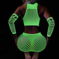 Ensemble lingerie La Maille Nocturne, vue principale de la résille deux pièces pour femme