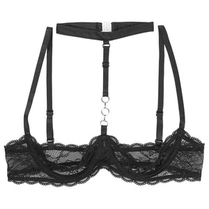 Soutien-gorge balconnet avec collier et chaîne en dentelle Extase - GUAPPAA
