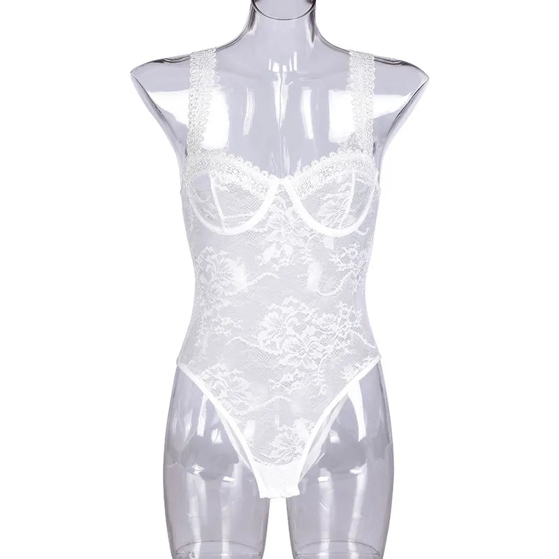 Body en dentelle transparente sexy Nelias - GUAPPAA
