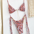 La Chainette - Micro Bikini Triangle Imprime Chaines Taille Basse