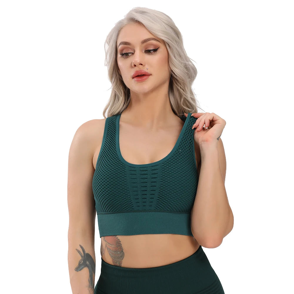 Haut crop-top de sport dos aéré pour femme Extrême - GUAPPAA
