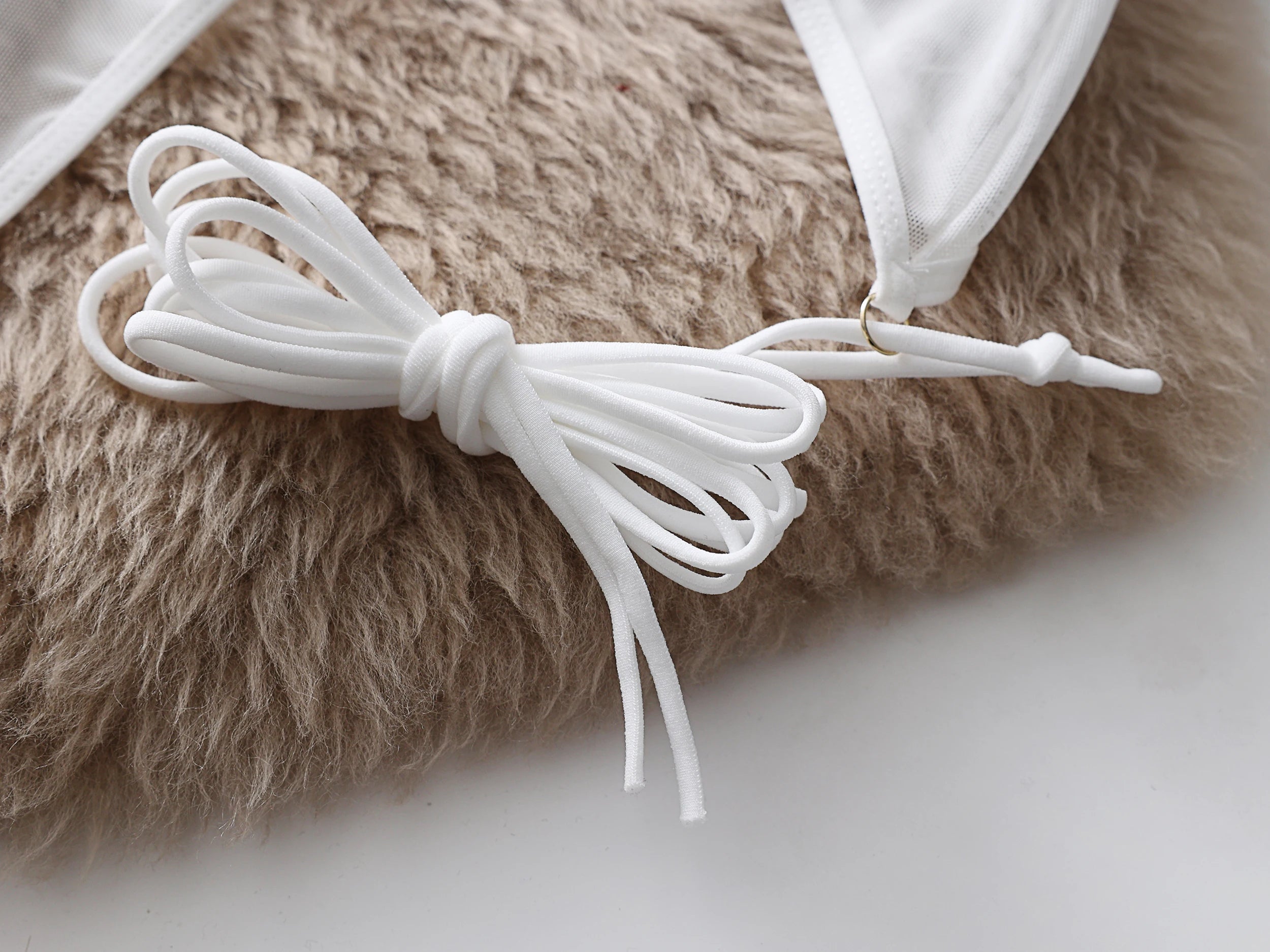 Robe transparente lingerie avec gants et laçage Maison blanche - GUAPPAA