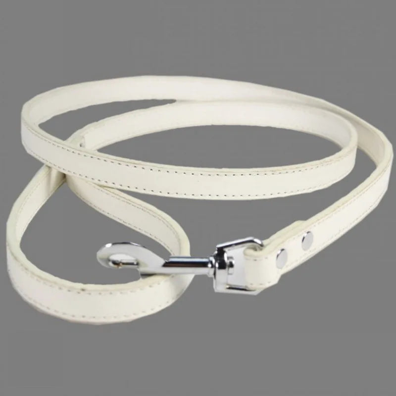 Sexy Leather Traction Lead Leash Rope Collars Strap Chains Choker Men Women Cosplay Props Bundle Belt Hauling Cable - GUAPPAA