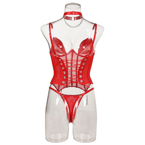 Ensemble corset lingerie trois pièces érotique Gratitude - GUAPPAA