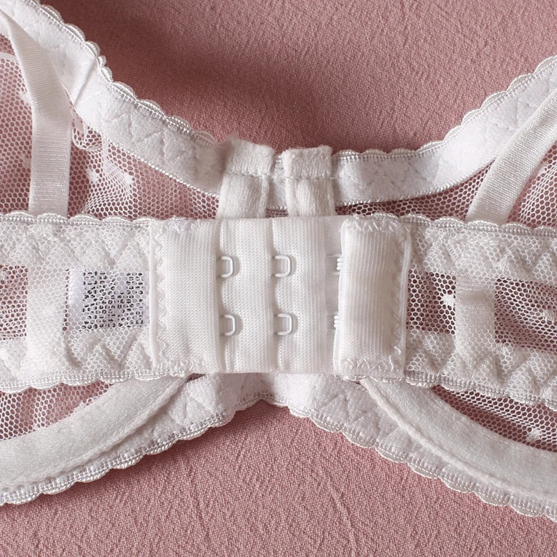 Ensemble de lingerie transparent à pois blanc ou noir trois pièces Évanouie - GUAPPAA