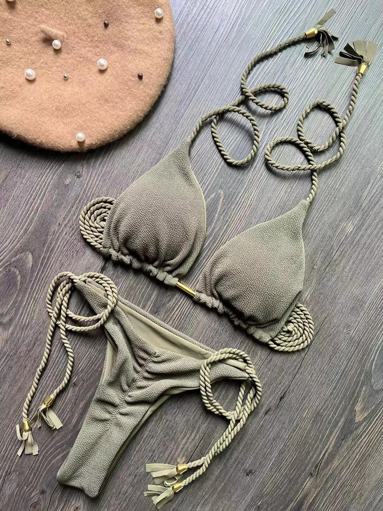 Bikini string tanga ficelles push-up deux pièces Becerra - GUAPPAA
