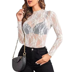 Pull fin transparent mesh femme Le Changement - GUAPPAA
