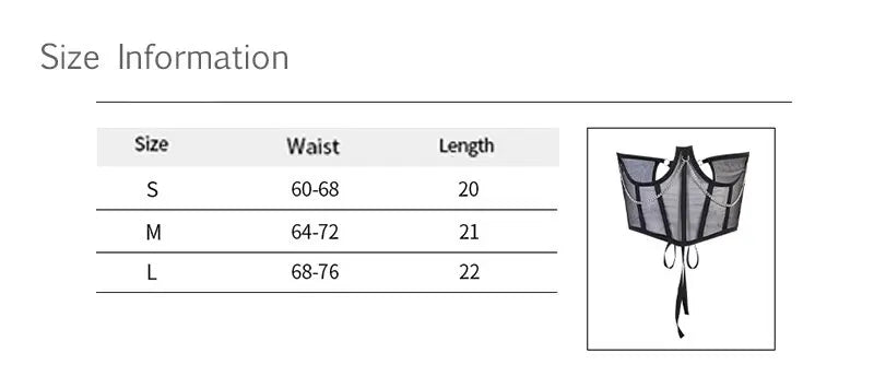 Corset transparent seins nus avec chaînette L'attache - GUAPPAA