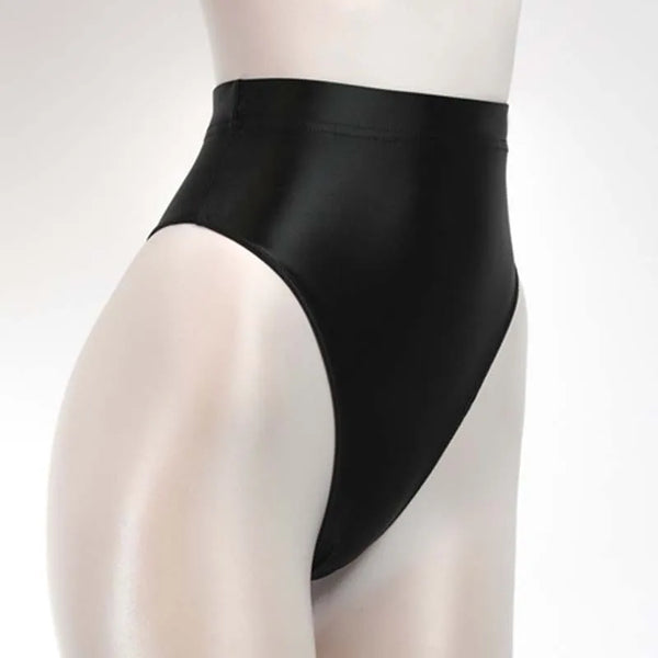 String tanga taille haute satiné vintage Grease