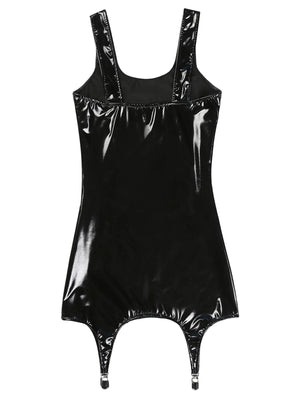 Mini robe effet mouillé La Fièvre Nocturne en version noire