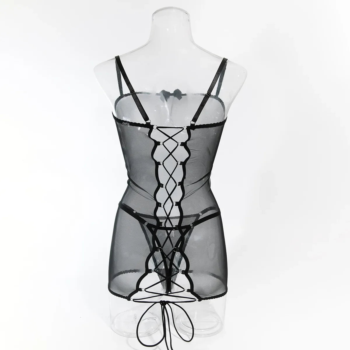 Robe lingerie sexy transparente avec string Voilage - GUAPPAA