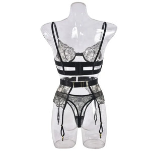 Ensemble de lingerie dentelle cinq pièces sexy Un Regard - GUAPPAA