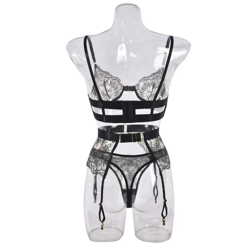 Ensemble de lingerie dentelle cinq pièces sexy Un Regard - GUAPPAA