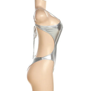 Maillot de bain une pièce tanga métallisé Canonniers - GUAPPAA