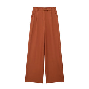Présentation des six coloris du pantalon droit taille haute La Ligne Droite