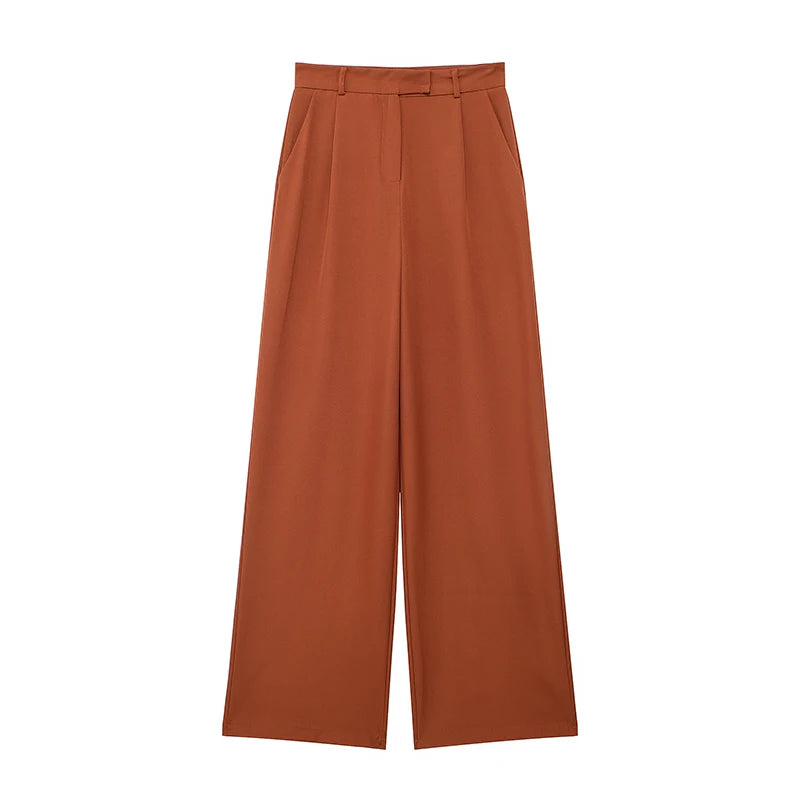 Présentation des six coloris du pantalon droit taille haute La Ligne Droite