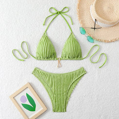 Maillot de bain échancré plissé deux pièces La Calpe