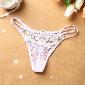 String dentelle florale Le Fil Secret – blanc, vue produit