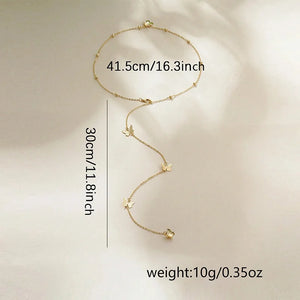 Collier papillons chaîne de dos nu femme bijou chic Llorna - GUAPPAA