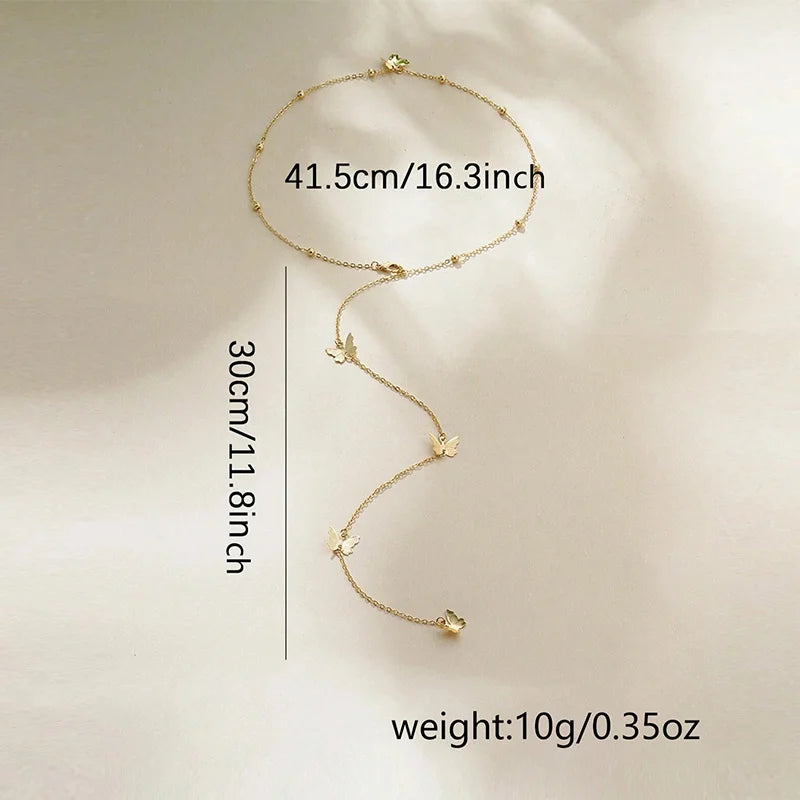 Collier papillons chaîne de dos nu femme bijou chic Llorna - GUAPPAA