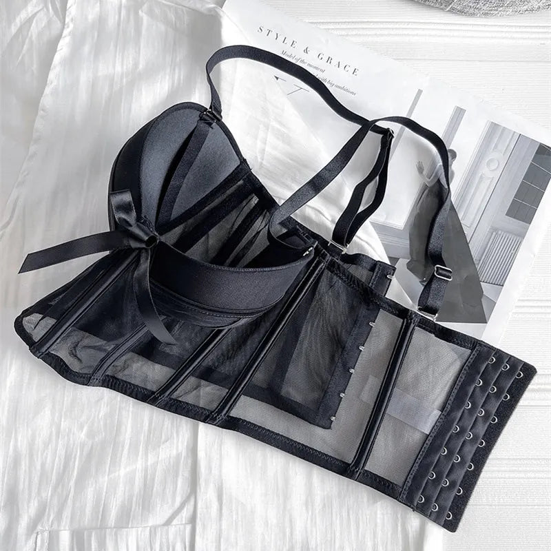 Lingerie sexy bustier et culotte transparents Solstice - GUAPPAA