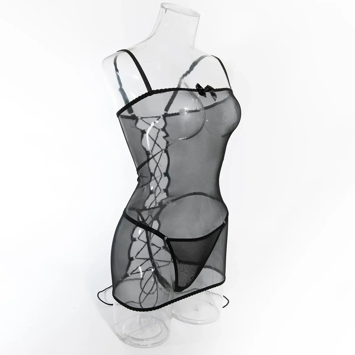 Robe lingerie sexy transparente avec string Voilage - GUAPPAA