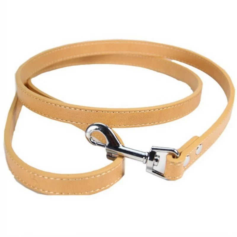 Sexy Leather Traction Lead Leash Rope Collars Strap Chains Choker Men Women Cosplay Props Bundle Belt Hauling Cable - GUAPPAA