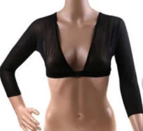 Crop-top transparent grand décolleté à manches longues Elia - GUAPPAA