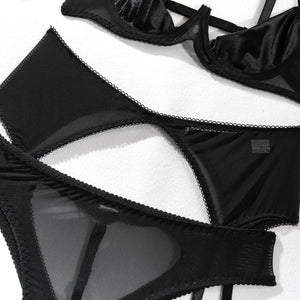Lingerie sexy soutien-gorge balconnet string porte-jarretelles nippie's Saint Sauveur - GUAPPAA