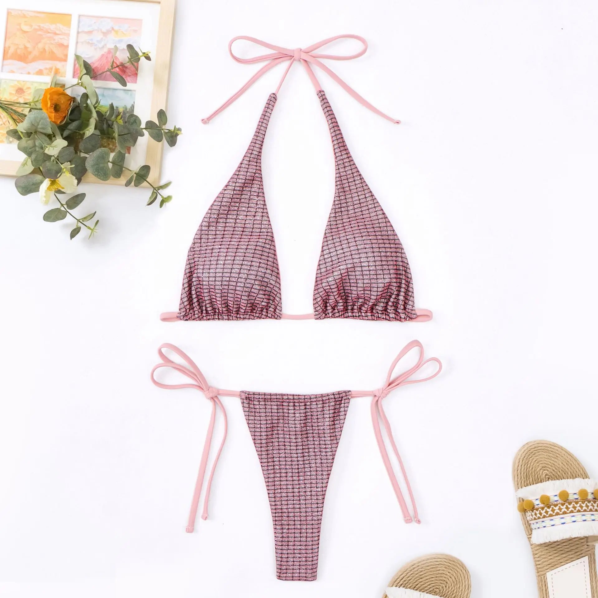 Bikini string ficelle sexy brillant push-up Molina - GUAPPAA