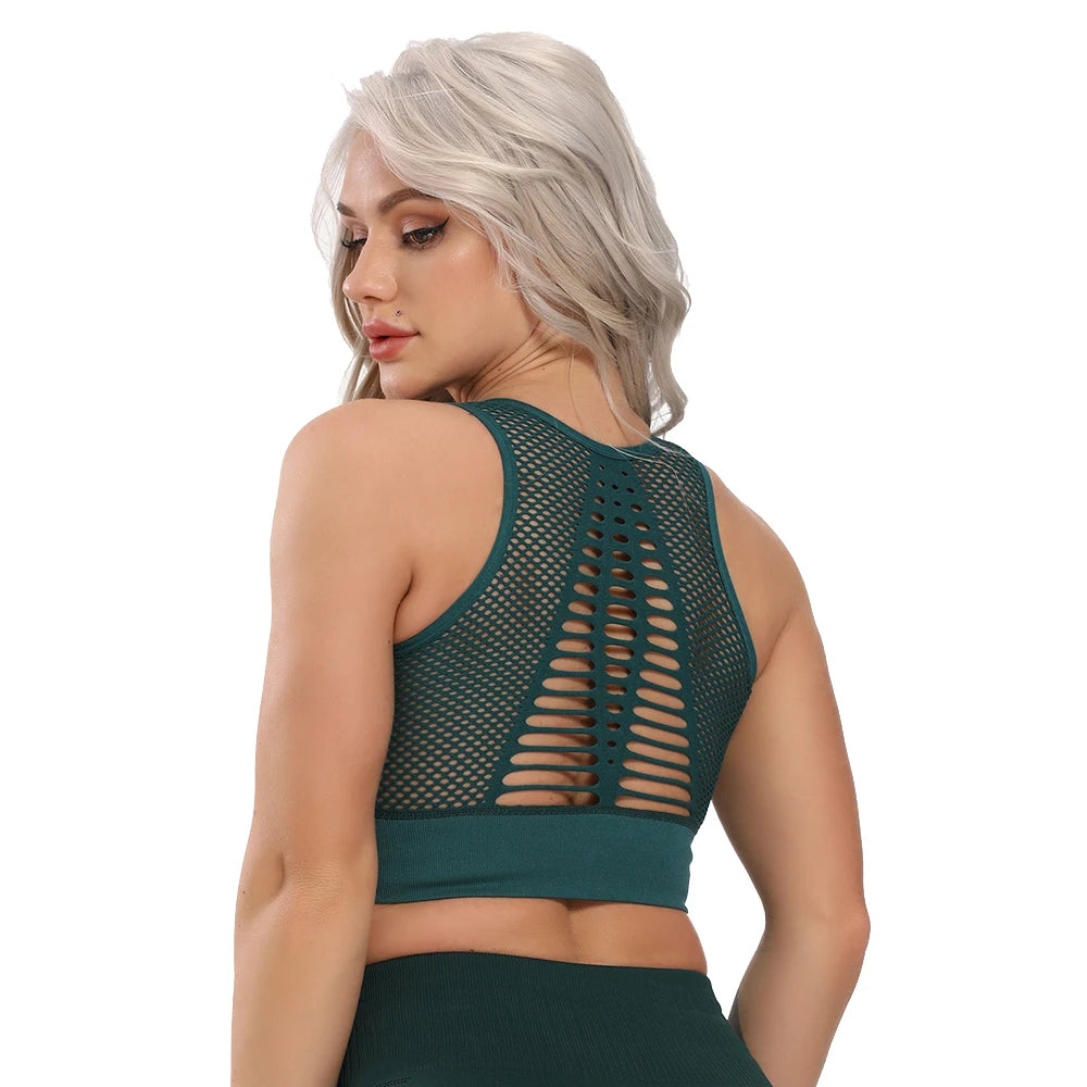 Haut crop-top de sport dos aéré pour femme Extrême - GUAPPAA