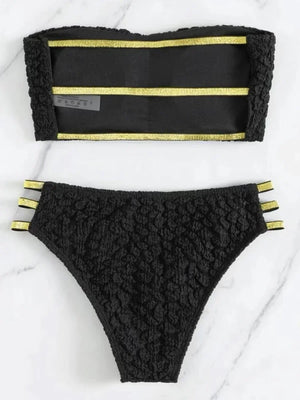 Maillot de bain 2 pièces bandeau push-up blanc Tribord - GUAPPAA