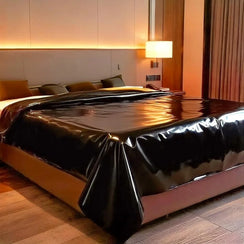 Protection de lit imperméable en PVC noir La Nuit Protégée