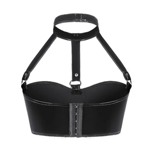 L’Éclat Verni, soutien-gorge brillant sans armature en coloris noir