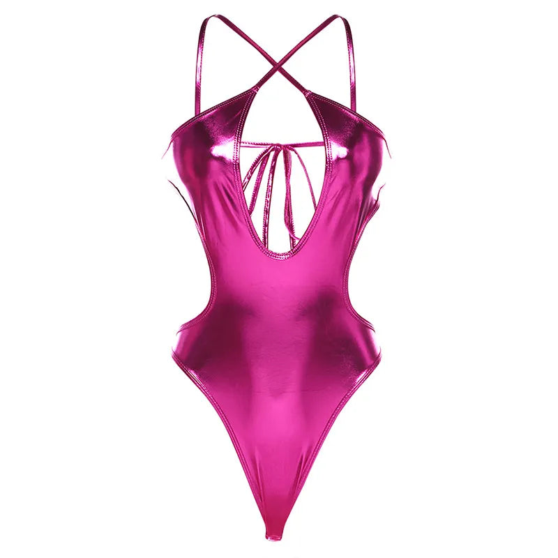 Maillot de bain une pièce tanga métallisé Canonniers - GUAPPAA