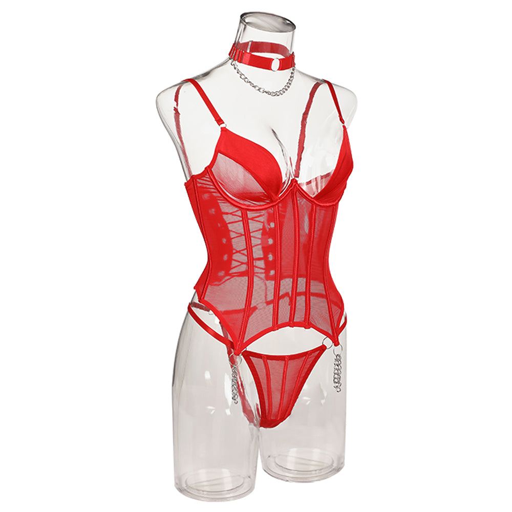Ensemble corset lingerie trois pièces érotique Gratitude - GUAPPAA