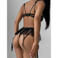 Ensemble de lingerie transparent à pois blanc ou noir trois pièces Évanouie - GUAPPAA